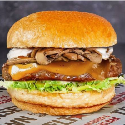 beef musrhroom melt burger